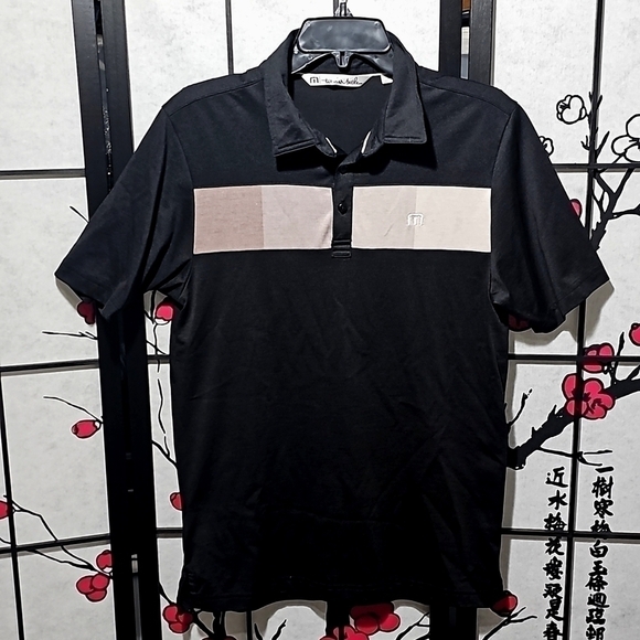 Travis Mathew Black‎ Polo Shirt Size Small - Picture 1 of 6